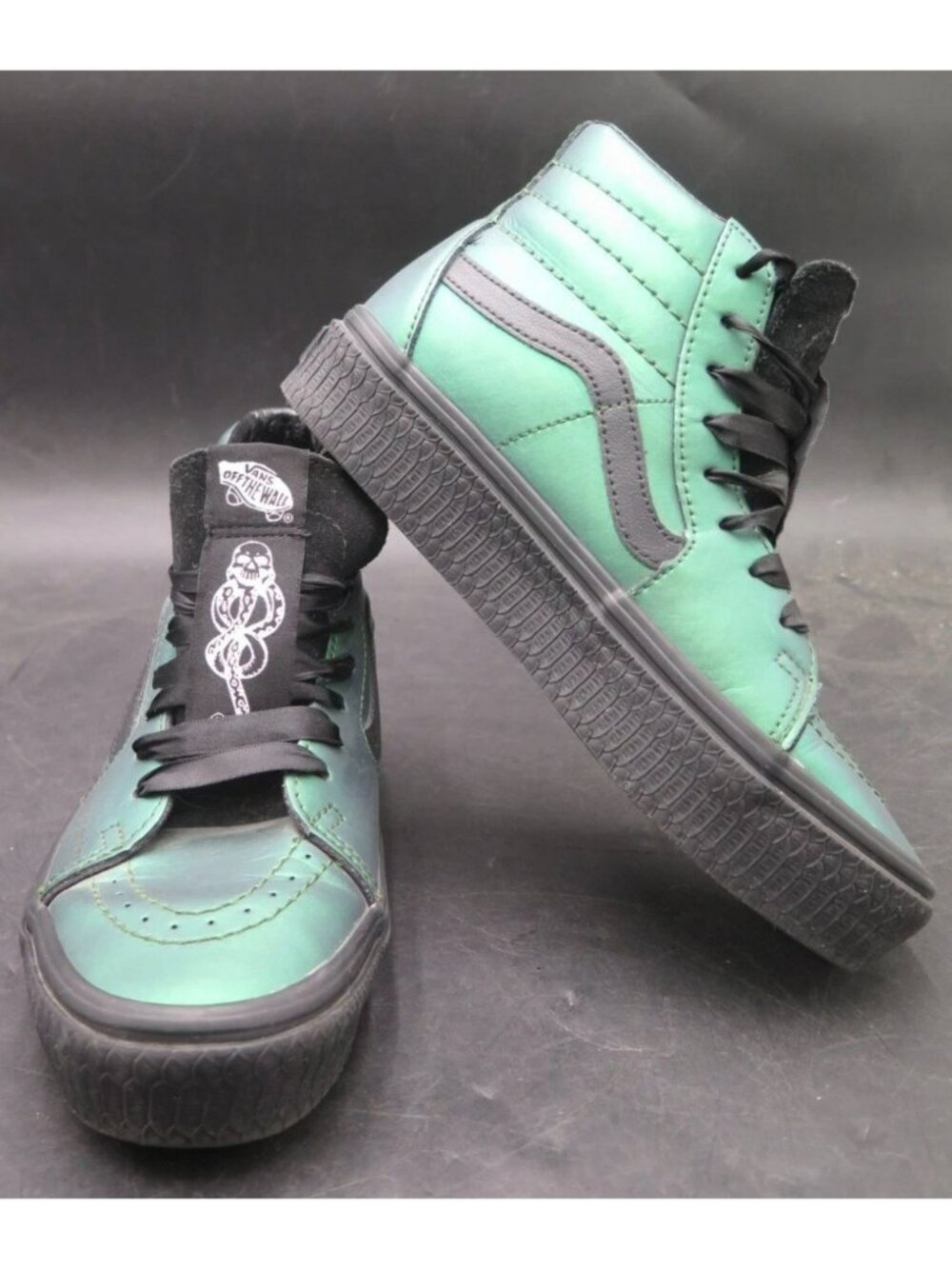 Vans X Harry Potter Dark Arts Sk8-Hi Shoes Green Black High-Top Mens 8.5 Women’s